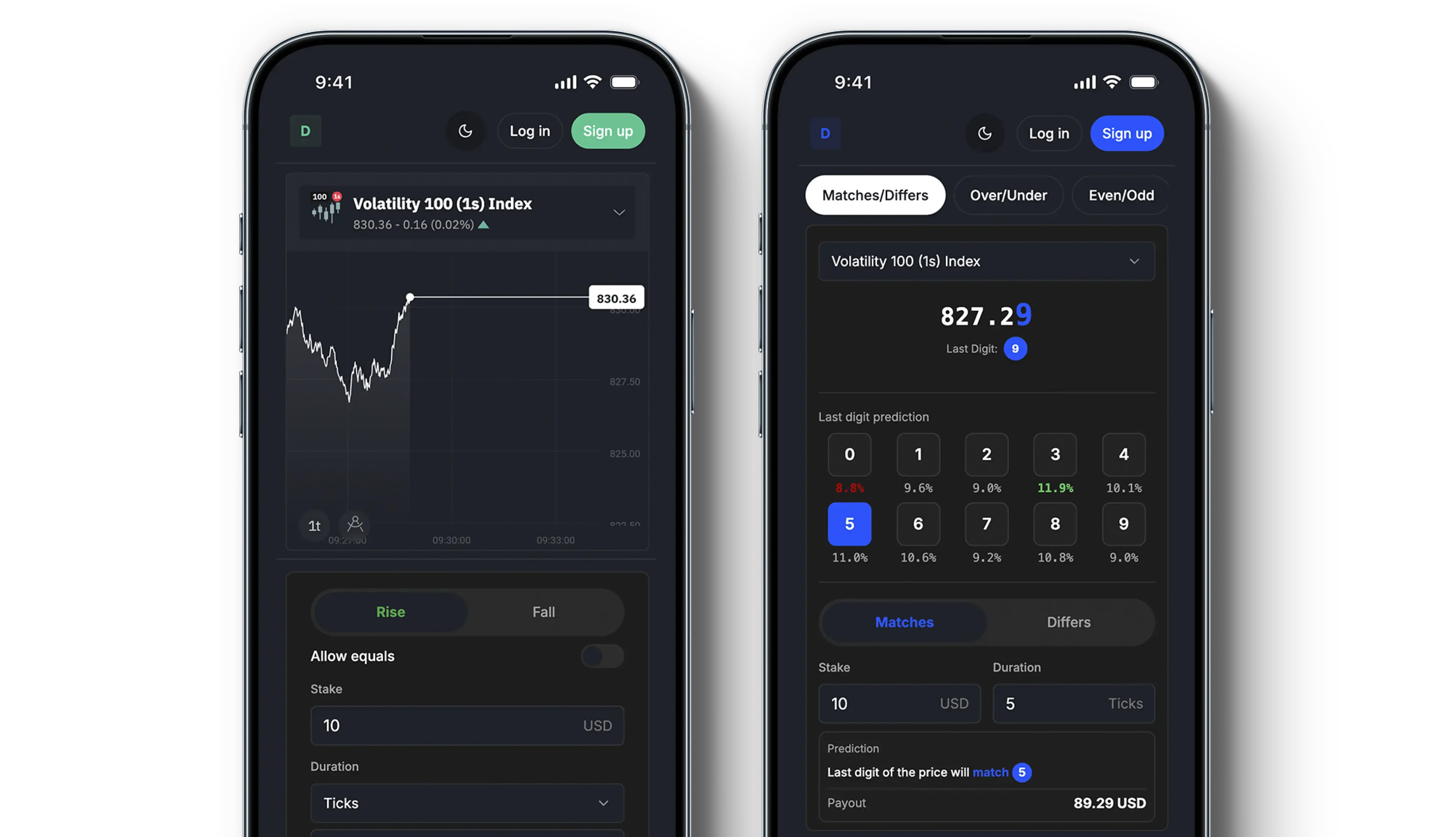 Deriv API mobile trading apps preview